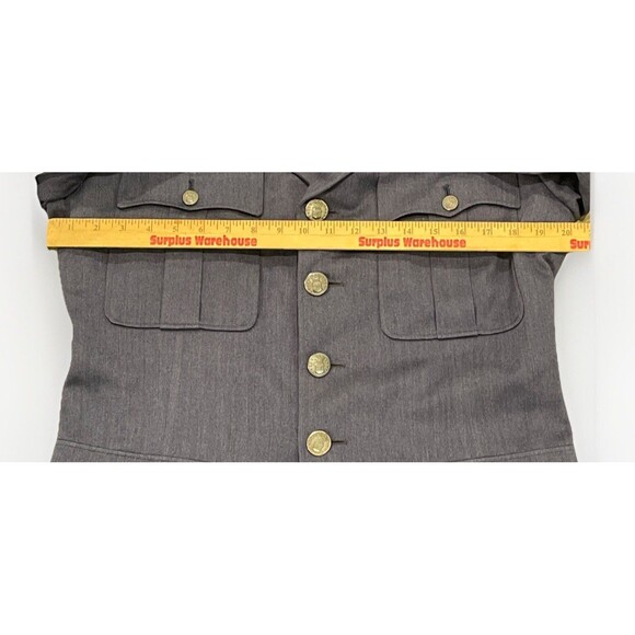 Vintage 1950s Men’s Officer USAF Blue Wool Coat Air Force Dress Jacket Size 40L - Picture 8 of 13